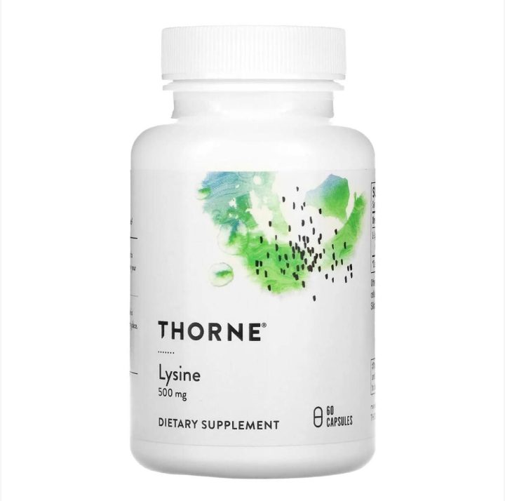 Thorne Research, L-Lysine, L-лизин, 60 капсул