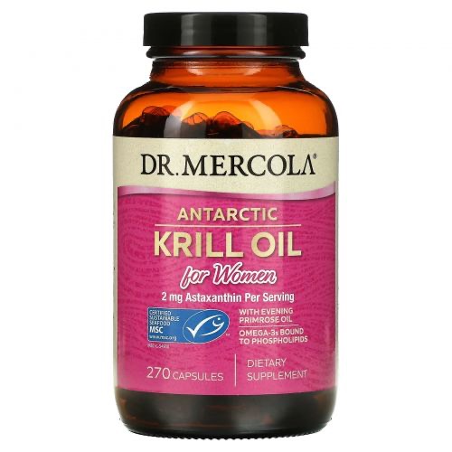 Dr. Mercola, Krill Oil for Women, Масло антарктического криля для женщин, 270 капсул