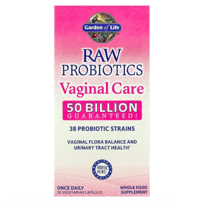 Garden of Life, RAW Probiotics, Vaginal Care, Пробиотики д/микрофлоры влагалища, 30 вег капс