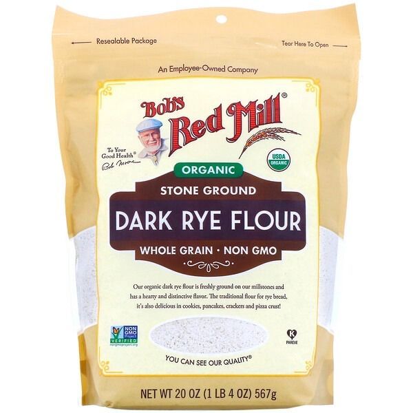 Bob's Red Mill, Органическая цельнозерновая обойная ржаная мука, 567 г