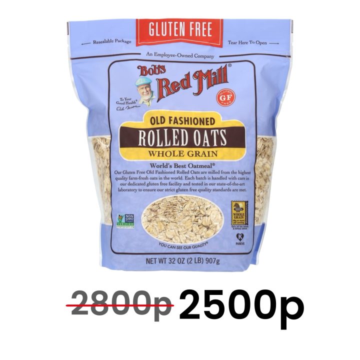Bob's Red Mill, Овсяные хлопья, цельное зерно, БЕЗ ГЛЮТЕНА, 907 г ДИСКОНТ (дефект упаковки)