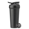 Blender Bottle, Шейкер, Stainless Sleek Sport+BlenderBall,черный/черный, сталь, 740 мл