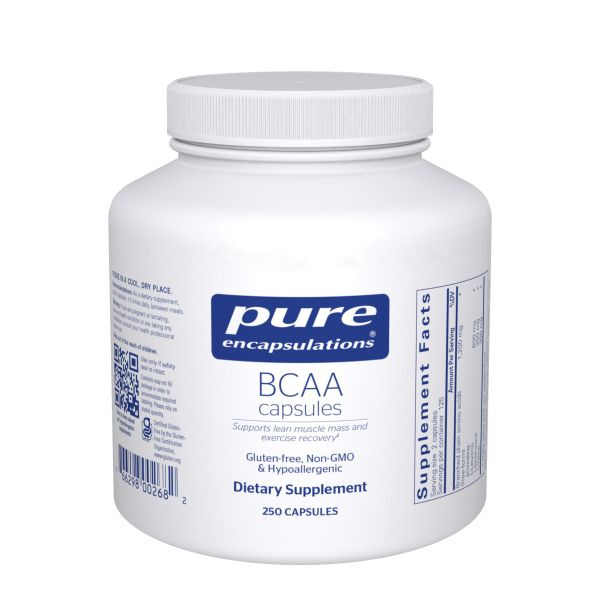 Pure Encapsulations, аминокислоты BCAA, 250 капсул