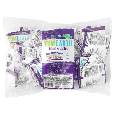 YumEarth, органические фруктовые снеки, без глютена, 35 пакетиков по 19.8г