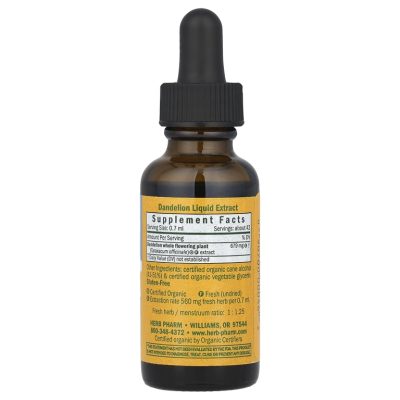 Herb Pharm, Dandelion, Одуванчик, жидкий экстракт, 30 мл