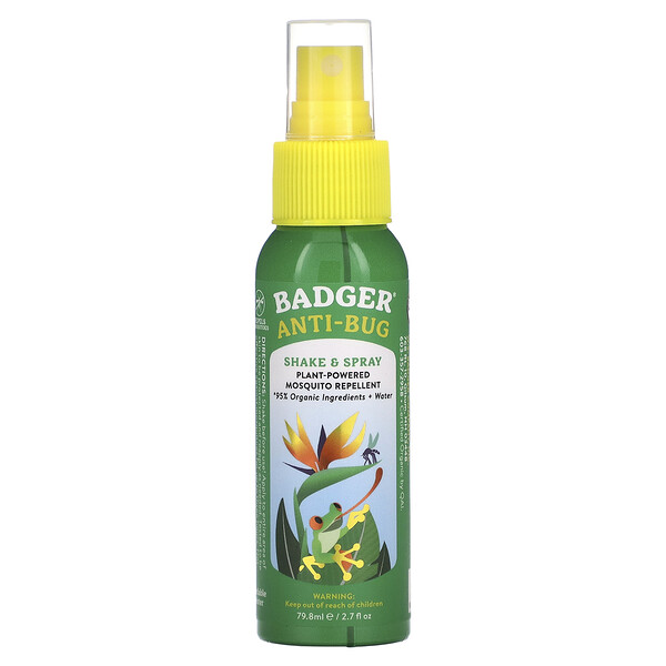 Badger Company, спрей против насекомых, Anti-bug без DEET, 79,8мл