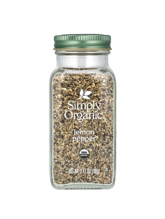 Simply Organic, приправа для гриля, лимон и перец, Lemon Pepper, 97 г
