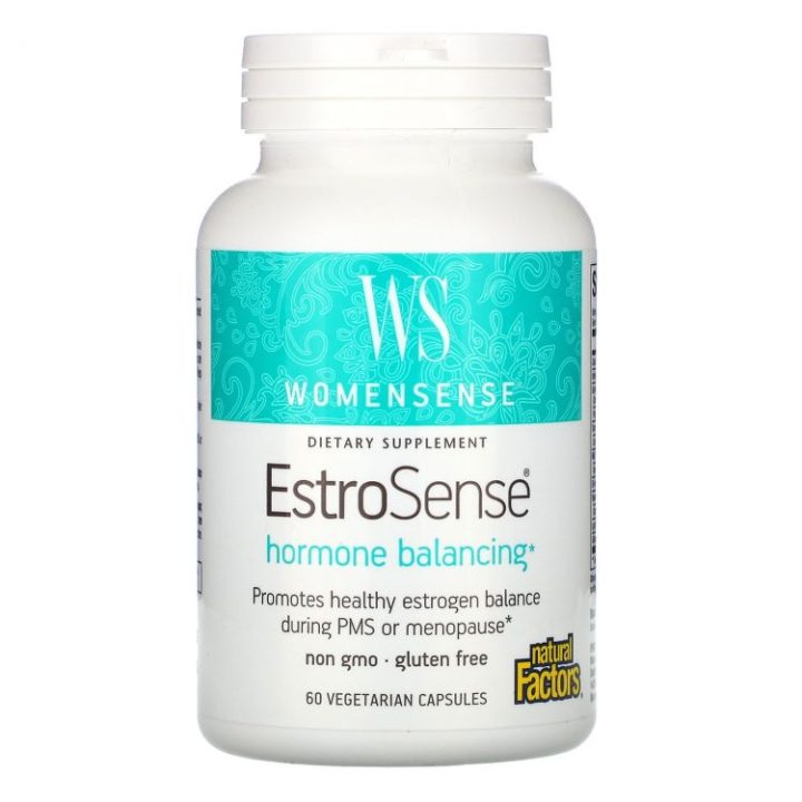 Natural Factors, EstroSense, WomenSense, Гормональный баланс, 60 капсул