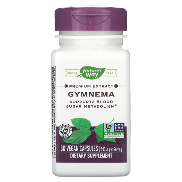 Nature's Way, Джимнема, Gymnema, 500 мг, 60 капсул