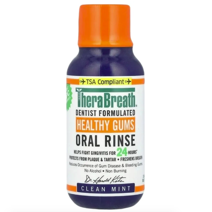 TheraBreath, Healthy Gums, Ополаскиватель для полости рта, чистая мята, 88,7 мл