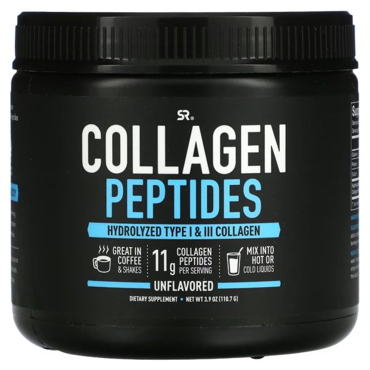 Collagen Peptides, Sports Research, Коллаген пептидный, без вкусовых добавок, 110гр