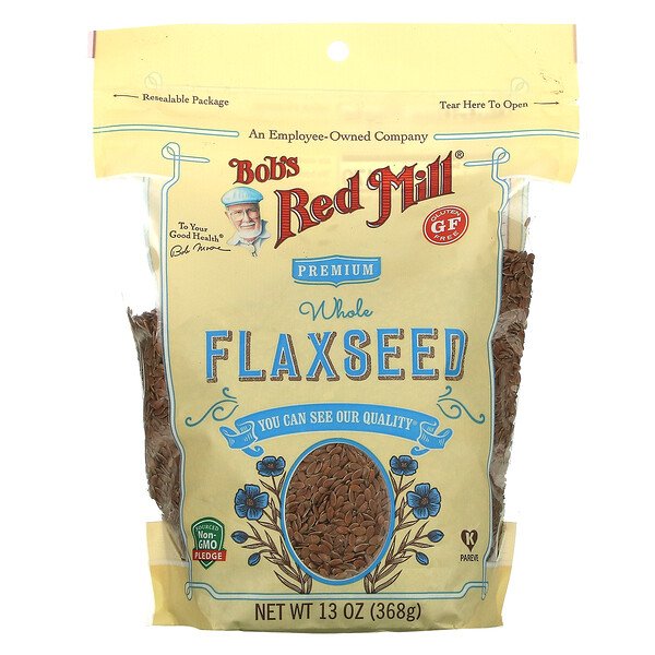Bob's Red Mill, Premium Whole Flaxseed, органические семена льна, 368 гр