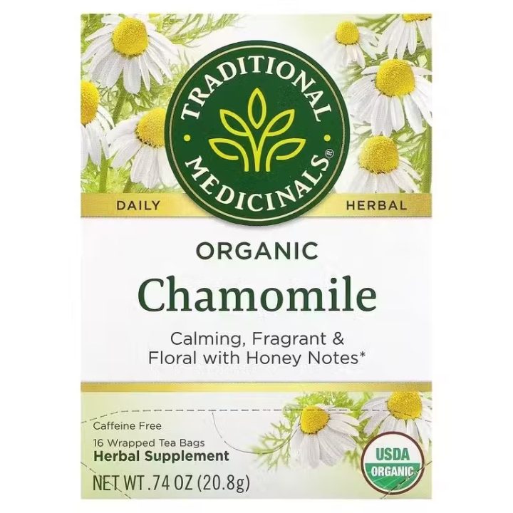 Traditional Medicinals, органическая ромашка, без кофеина, Сhamomile, 16 чайных пакетиков