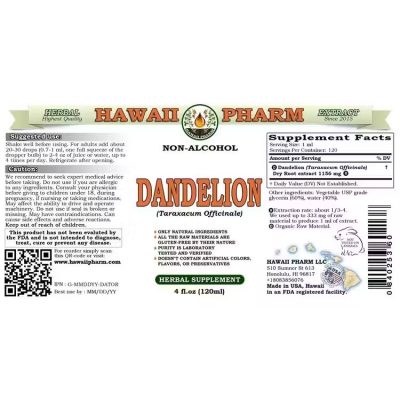 Hawaii Pharm, Dandelion, корень одуванчика, 120 мл