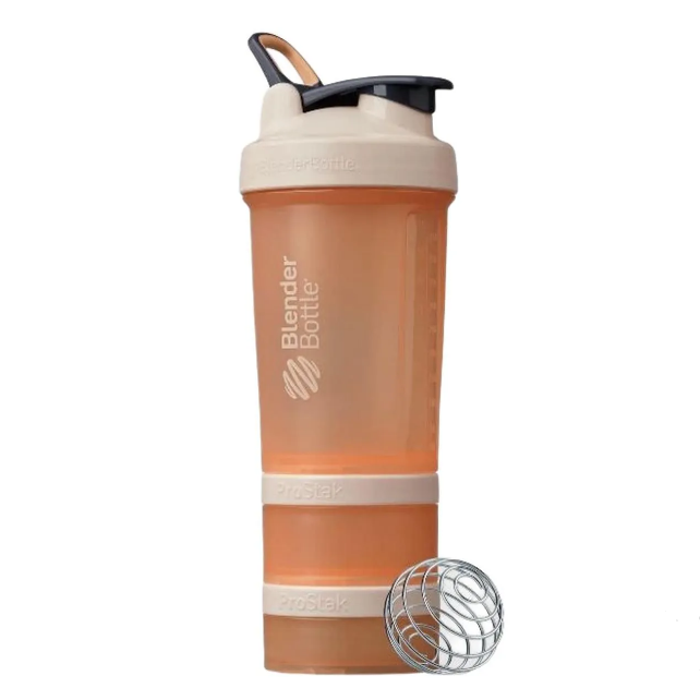 BlenderBottle, Шейкер спортивный + контейнер и таблетница, ProStak, цвет Peach, 651 мл