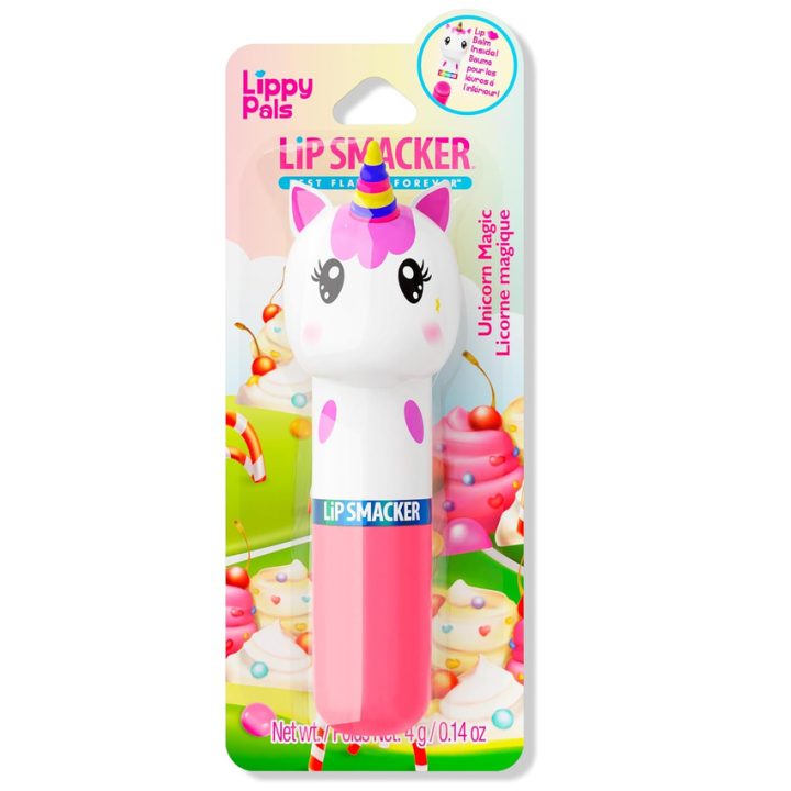 Lip Smacker, Lippy Pals, увлажняющий и разглаживающий бальзам для губ с мягким блеском, Unicorn Magic, 4 г