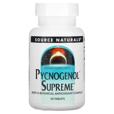 Source Naturals, Pycnogenol, Пикногенол Supreme, антикосидантный комлекс, 30 таблеток