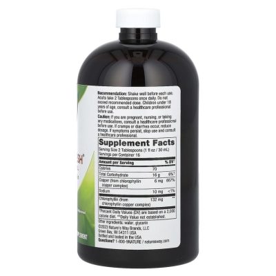 Nature's Way, Chlorofresh, жидкий хлорофилл, без добавок, 480 мл