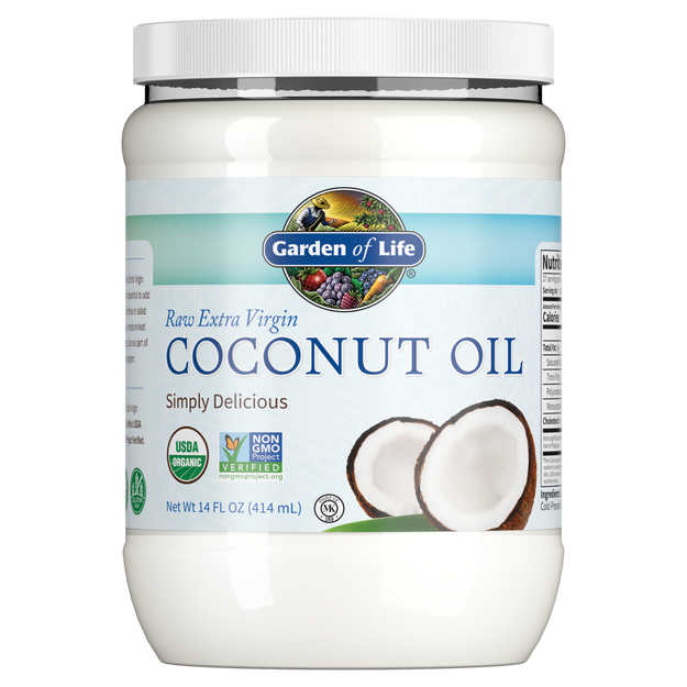 Garden of Life, Coconut Oil Extra Virgin, Сырое кокосовое масло первого отжима, 414мл