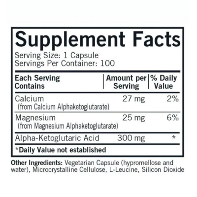 Kirkman, Alpha-Ketoglutaric Acid, Альфа-кетоглутаровая кислота 300 мг, 100 капсул