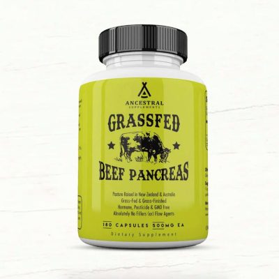 Ancestral Supplement, Beef Pancreas, Вытяжка из говяжьей поджелудочной железы, 180 капс