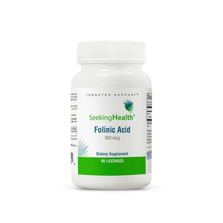 Seeking Health, фолат, фолиновая (фолиевая) кислота, Folinic Acid, 800 мг, 60 пастилок
