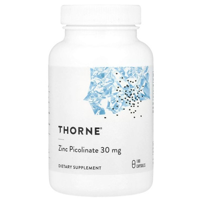 Thorne Research, Цинк пиколинат, 30 мг, Zinc Picolinate, 180 капсул