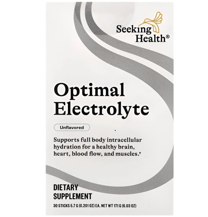 Seeking Health, Optimal Electrolyte, электролиты, без вкуса, 30 стиков