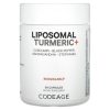 CodeAge, Liposomal Turmeric+, ферментированная куркума, куркумин, черный перец, 90 капсул