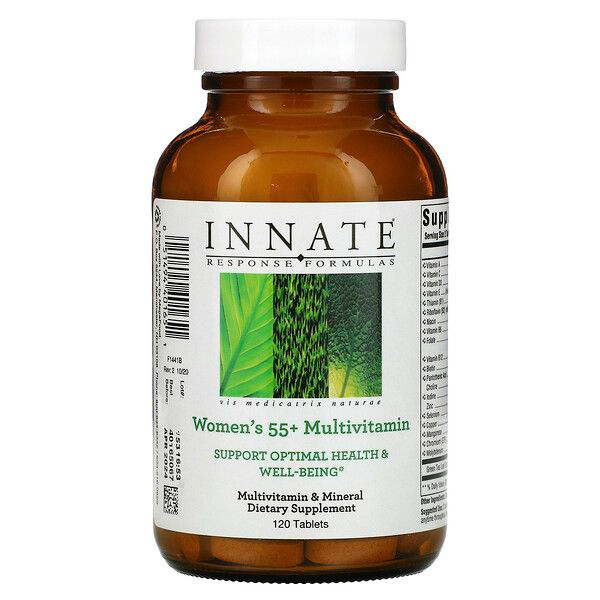 Innate Response Formulas, Мультивитамины для женщин 55+, без железа и витамина K, 120 таблеток