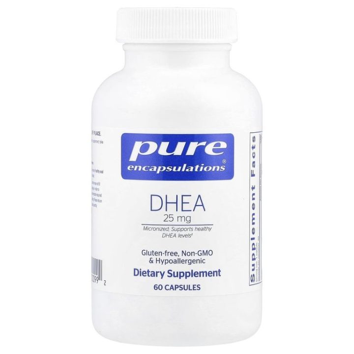 Pure Encapsulations, DHEА, ДГЕА (дегидроэпиандростерон), 25 мг, 60 капсул
