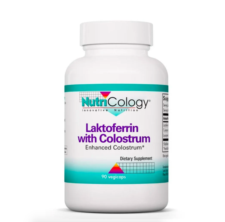 Nutricology, Лактоферрин с молозивом, Laktoferrin with Colostrum, 90 капсул