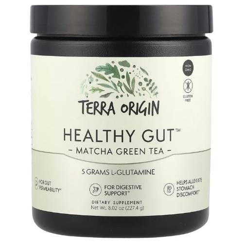 Terra Origin, Healthy Gut, Matcha Green Tea, поддержка пищеварения, вкус матчи, 227 г