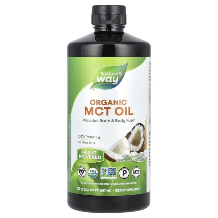 Nature's Way, Органическое масло со среднецепочечными триглицеридами, MCT Oil, 887 мл