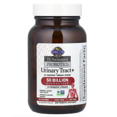 Garden of Life, Dr. Formulated Probiotics, Пробиотики для мочеполовой системы, Urinary Tract 50 billion, 60 капсул, срок до 10/25
