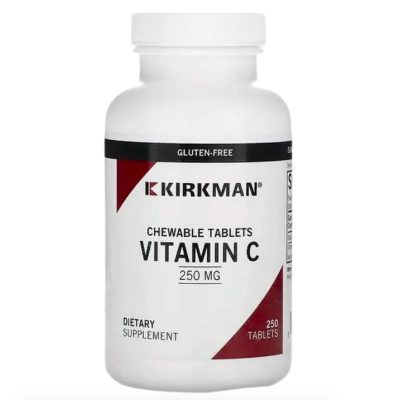 Kirkman, Vitamin C, Витамин C, 250 мг, 250 жевательных таблеток
