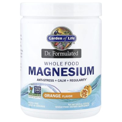 Garden of Life, Магний в порошке, Dr.Formulated, для детей и взрослых, апельсин, 420 гр
