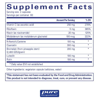 Pure Encapsulations, Hist Reset, поддержка иммунитета, здоровый метаболизм гистамина, 120 капсул