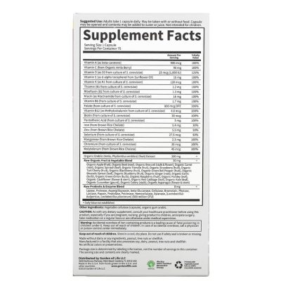 Garden of Life, Vitamin Code, RAW One, мультивитаминная добавка для женщин (75 капсул)