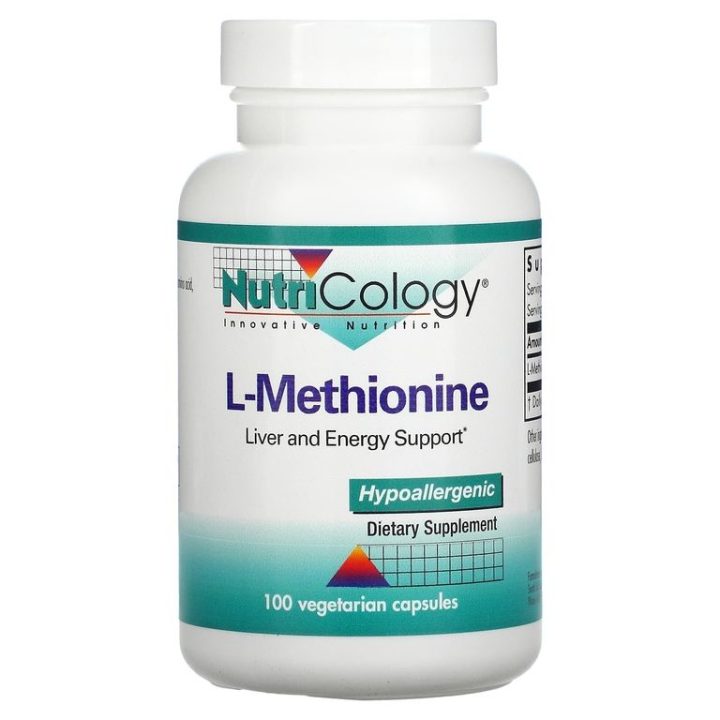 Nutricology, L-Methionine, L-метионин, 100 капсул