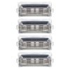 Buldog Skincare, Steel Blades, Сменные кассеты для бритвы с 5 лезвиями для мужчин, с алоэ, 4 штуки