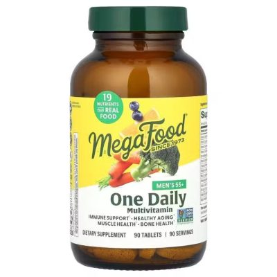 MegaFood, Мультивитамины для мужчин +55 лет, 90 таблеток - дефект упаковки