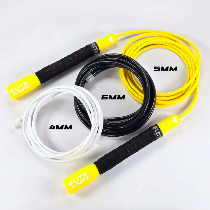 Elite Jumps, скакалки PVC Freestyle, набор из 3 шт, Jump Rope Training Bundle, желтый