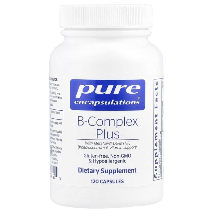 Pure Encapsulations, B-Complex Plus, B-комплекс для здоровья нервной системы, 120 кап