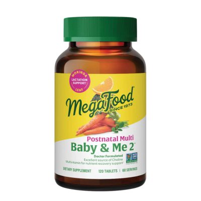 MegaFood, Baby & Me 2 Postnatal, мультивитамины для послеродового периода, 120 таблеток