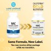 Lake Avenue Nutrition, NAC 600мг, ацетилцистеин с молибденом и селеном, 120 капсул