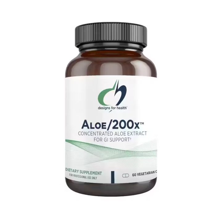 Designs for Health, Aloe/200х, Алоэ/200х, поддержка здоровья ЖКТ, 60 капсул