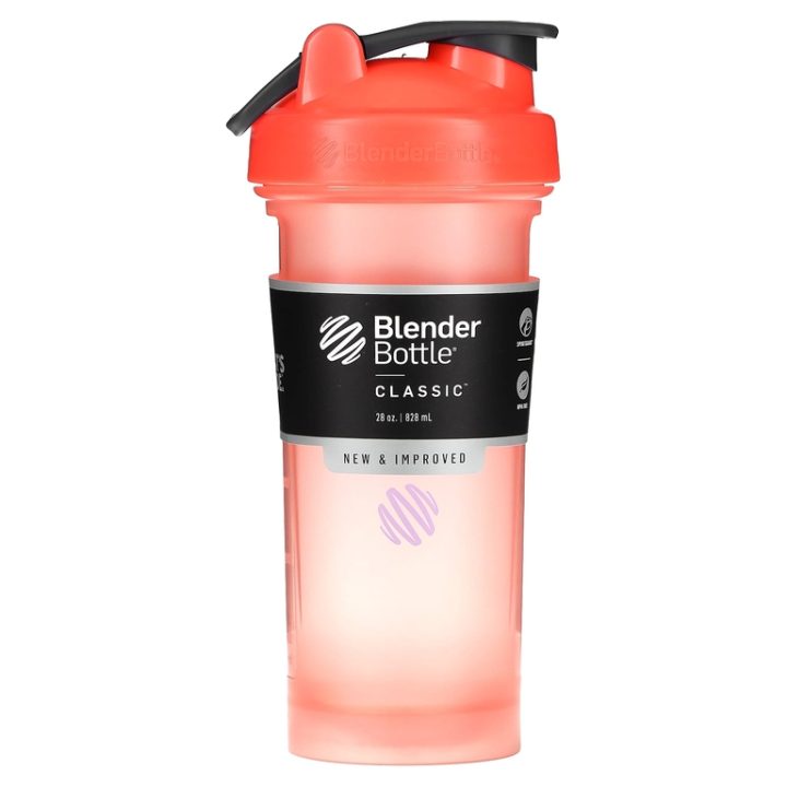 Blender Bottle, Шейкер спортивный, Classic, FC Coral (коралловый), 828 мл, 28 унц