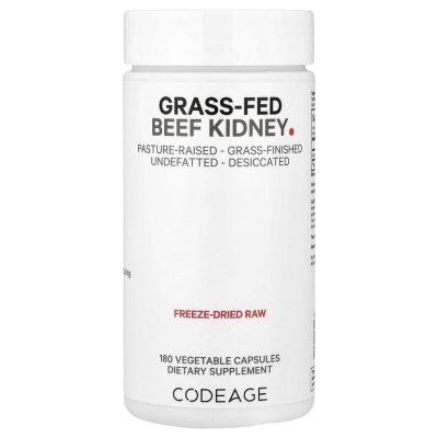 Codeage, Вытяжка из говяжьих почек травяного откорма, Grass-Fed Beef Kidney, 180 капсул