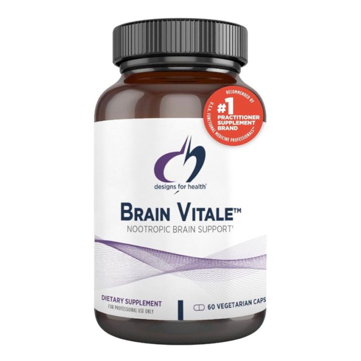 Designs for Health, Brain Vitale, поддержка здоровья мозга и памяти, 60 капсул
